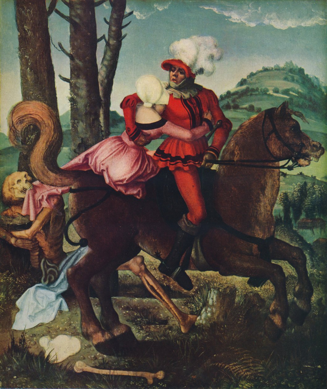 O cavaleiro, a jovem e a morte, c1510, 1939 de Hans Baldung