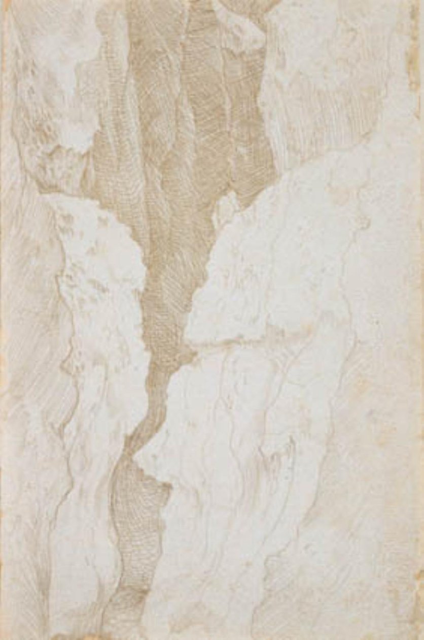 Um desfiladeiro profundo com um riacho no fundo de Hans Baldung Grien