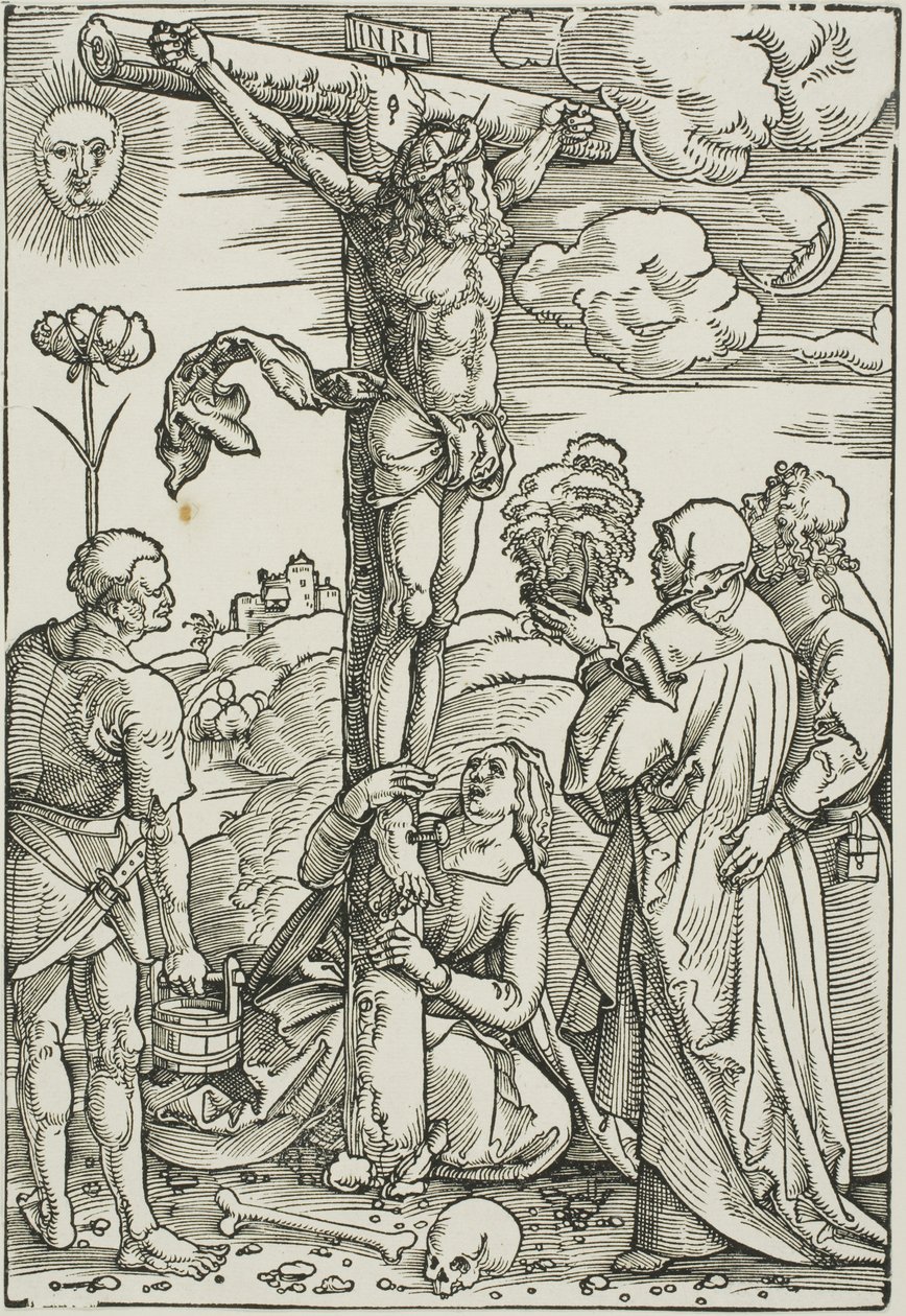 Cristo na Cruz com Maria, João, a Madalena e Estêvão de Hans Baldung Grien