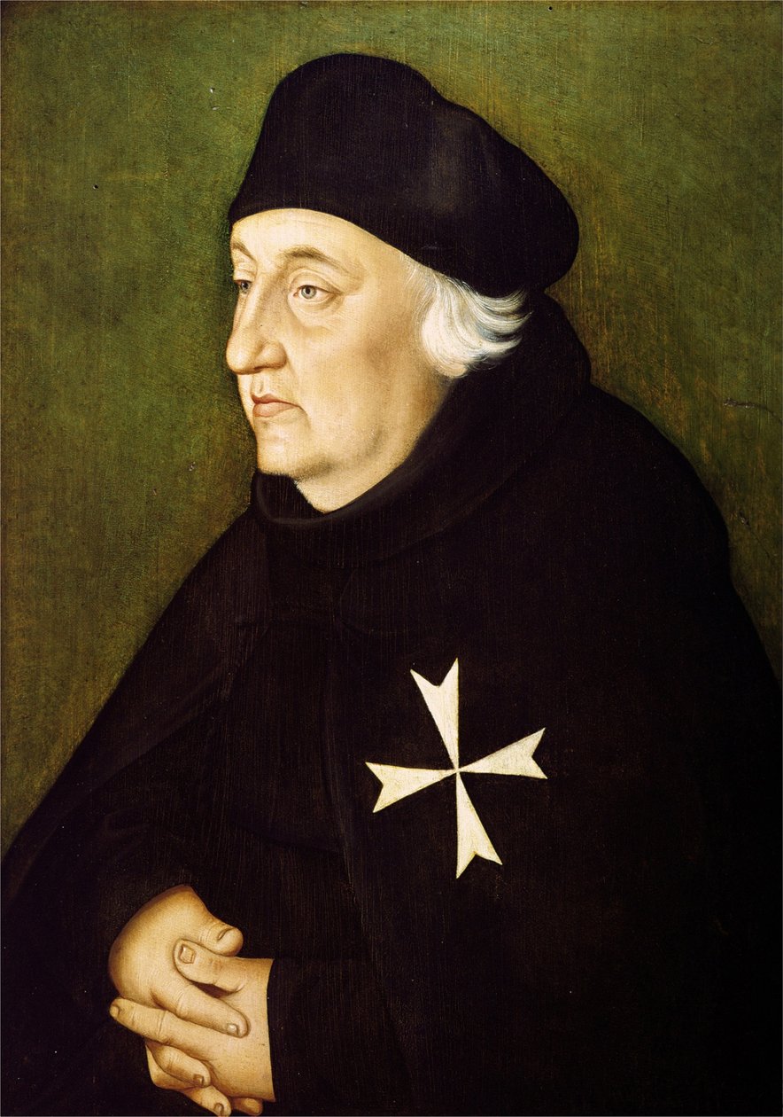 Alemão: Bildnis des Straßburger Johanniters Gregorius Beit Cavaleiro da Ordem de Malta, Hospitaleiro de São João de Jerusalém de Hans Baldung Grien