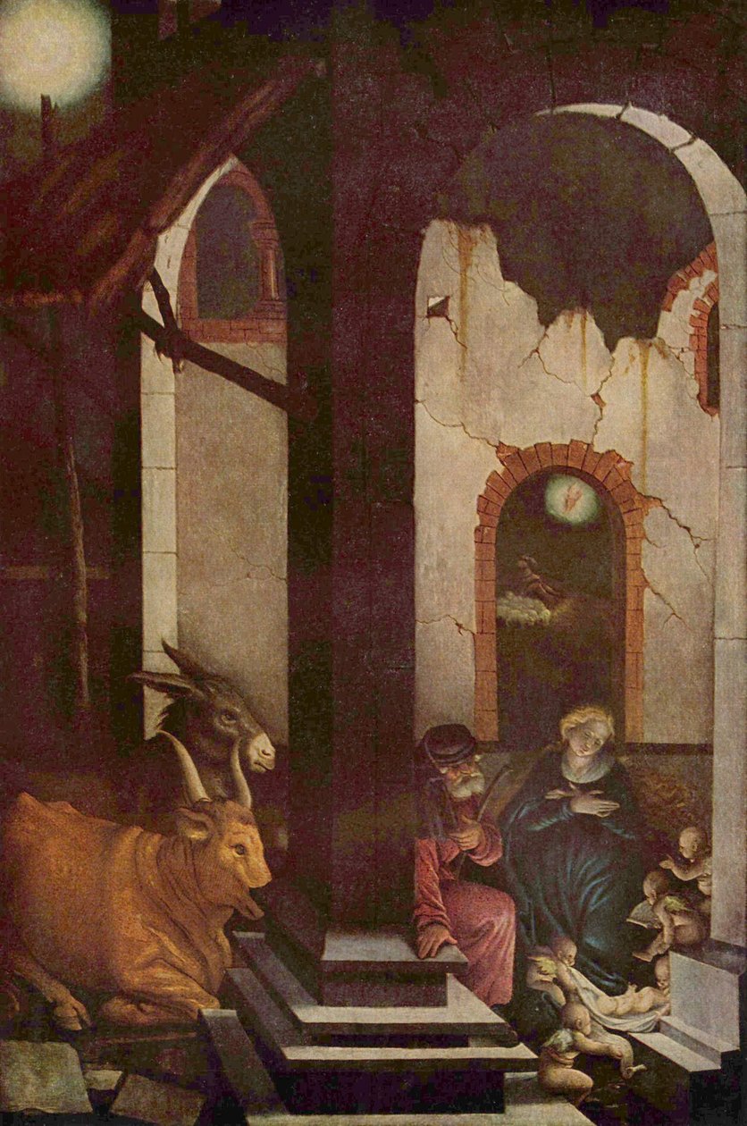 Alemão: O nascimento de Cristo Natividade de Hans Baldung Grien