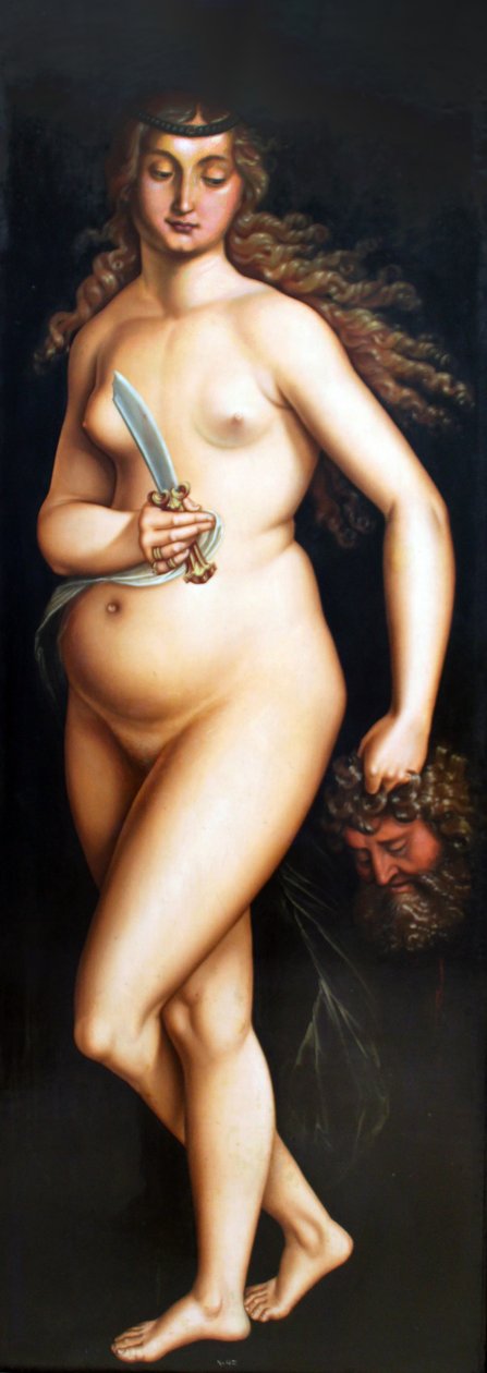 Alemão: Judith mit dem Haupt des Holofernes Judith com a cabeça de Holophernes de Hans Baldung Grien