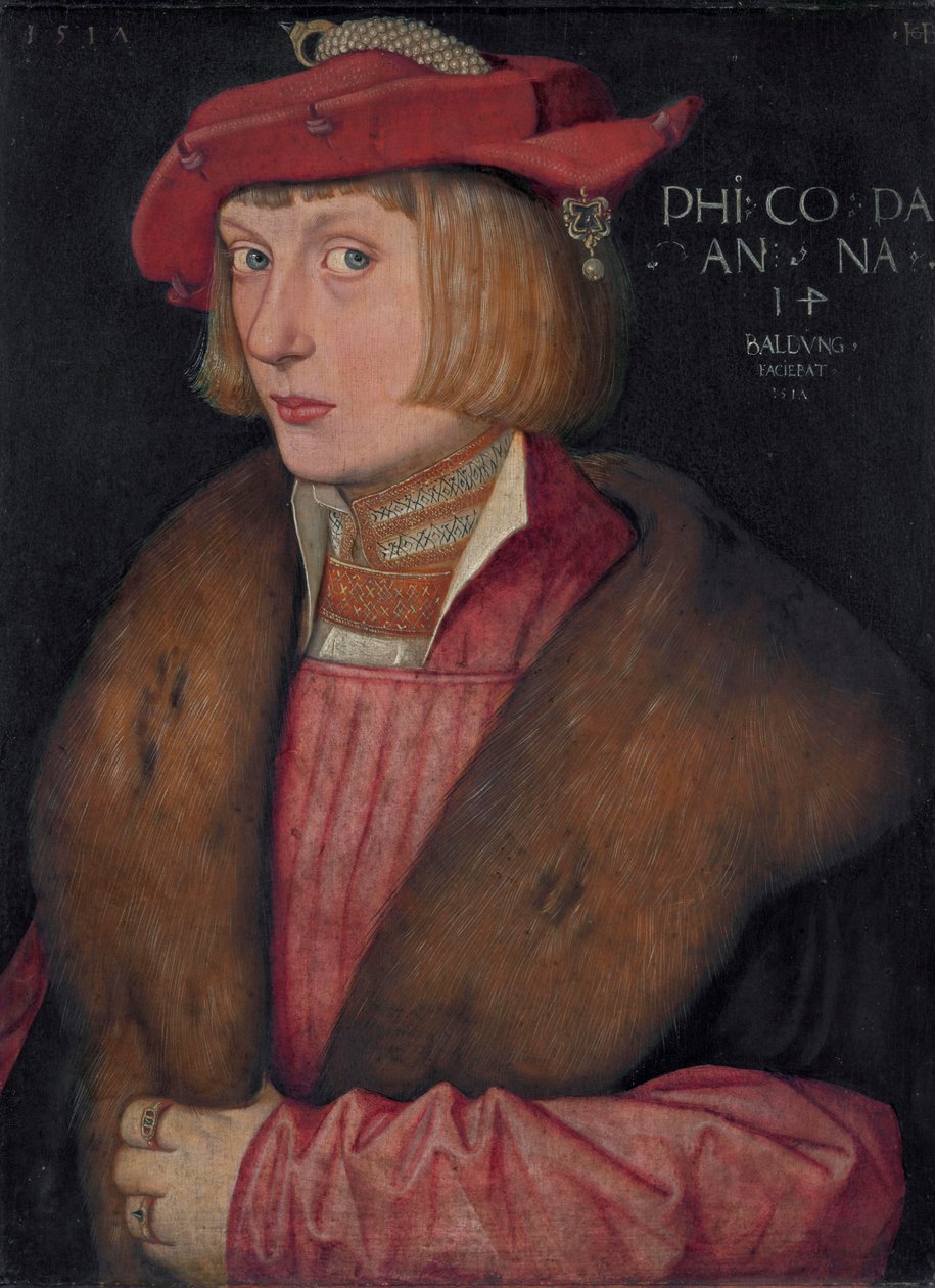 Alemão: Conde Palatino Filipe, o Guerreiro Conde Filipe Bellicosus de Hans Baldung Grien