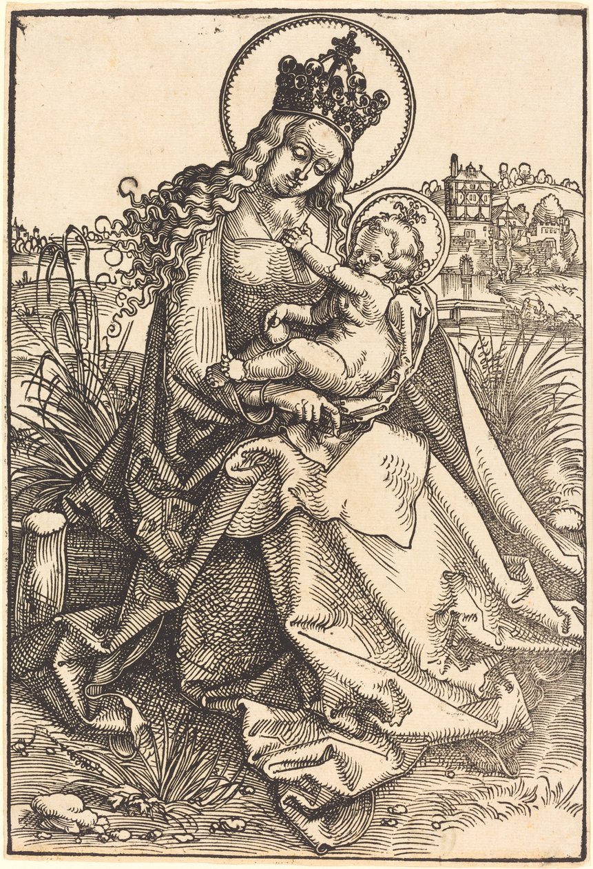 Madonna and Child on the Grassy Bank de Hans Baldung Grien
