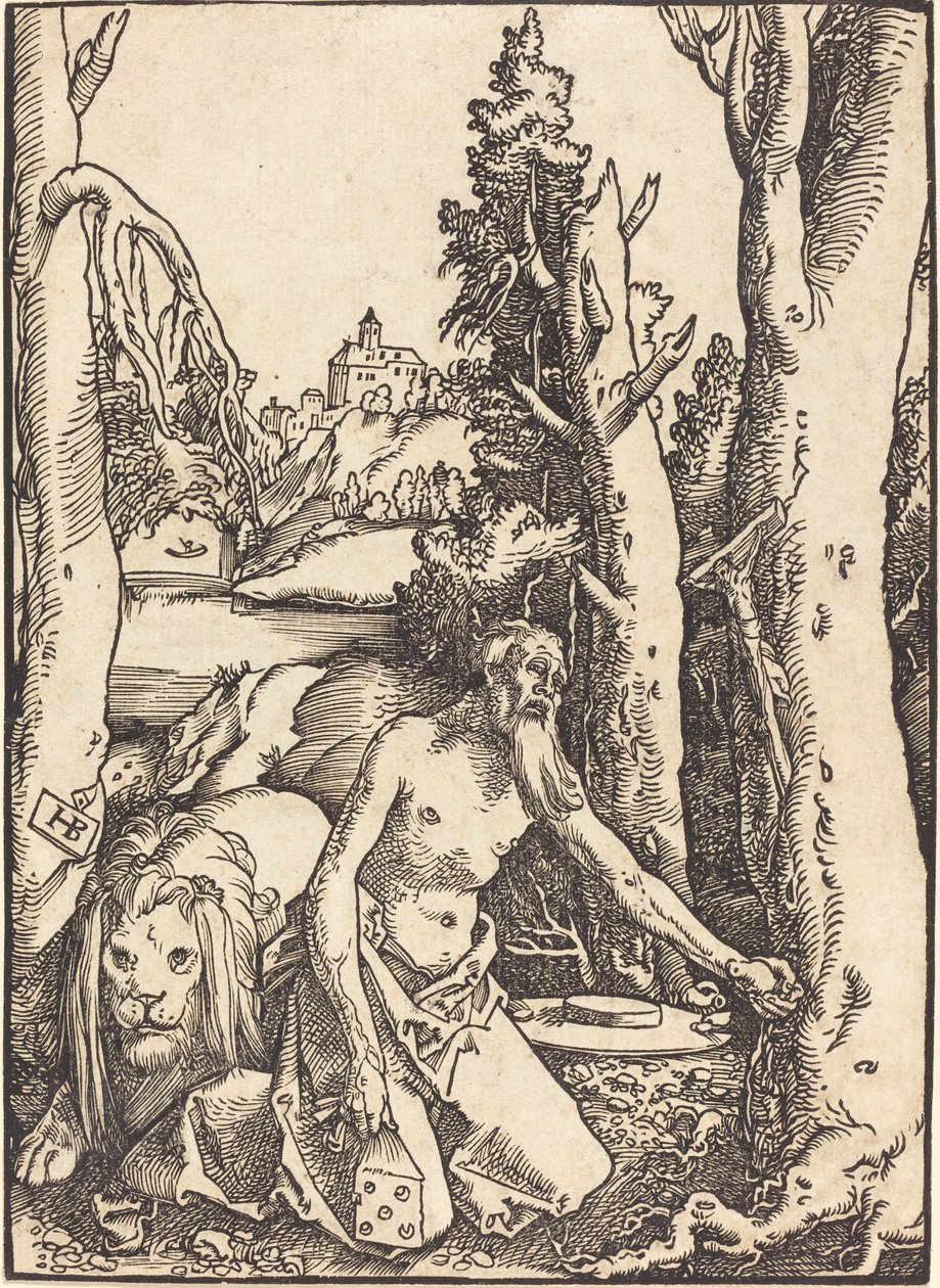 São Jerônimo no deserto de Hans Baldung Grien