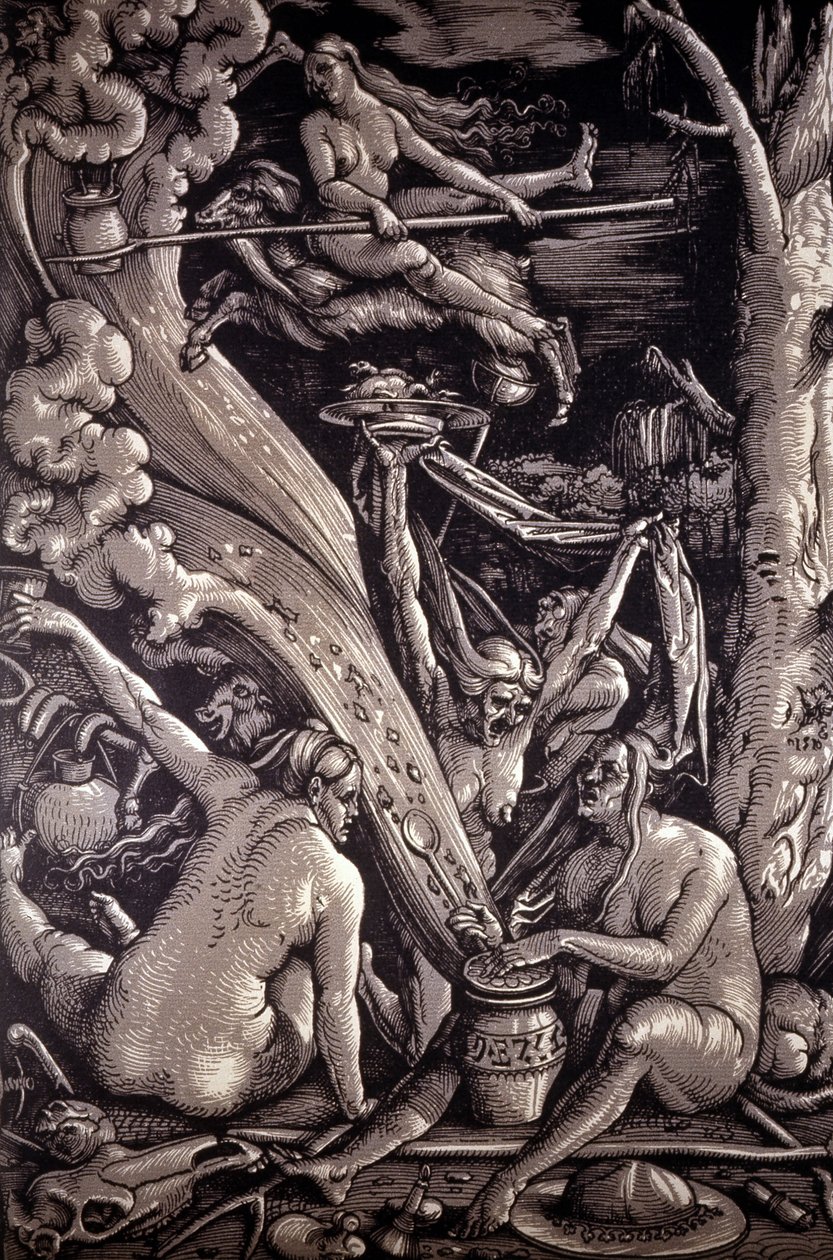 The Sabbath of the Witches, gravura de Hans Baldung Green, pintor, gravador e caricaturista alemão (1484-1545). de Hans Baldung Grien