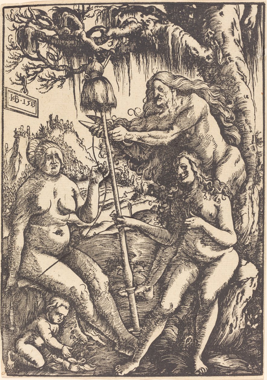 The Three Fates: Lachesis, Atropos and Clotho de Hans Baldung Grien