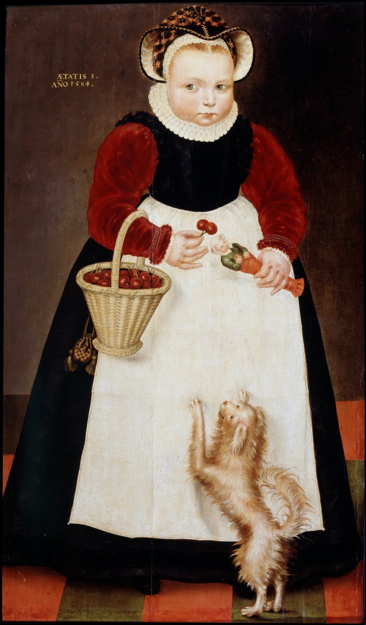 Retrato de uma jovem rapariga", 1584. de Hans Bock the Elder