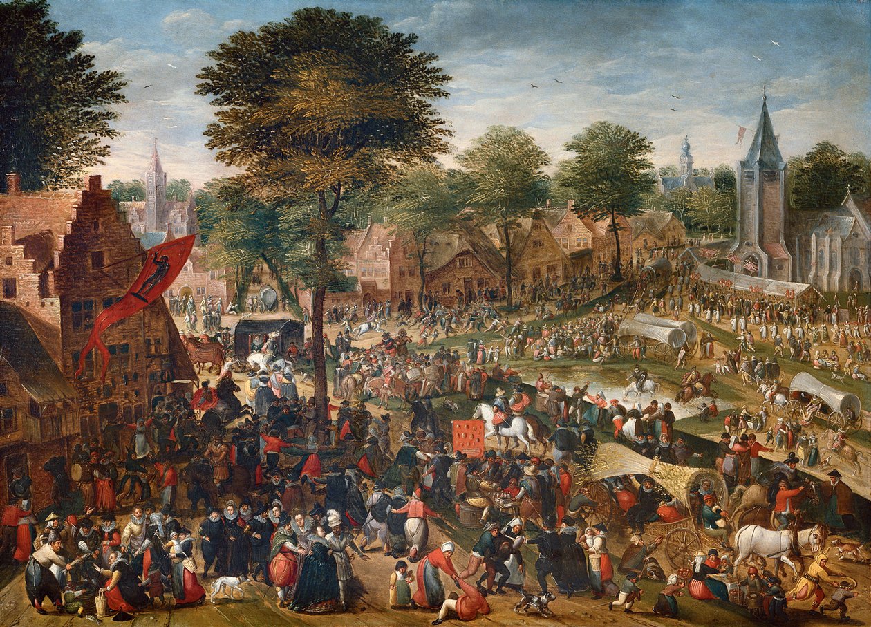 A Kermesse flamenga. de Hans Bol