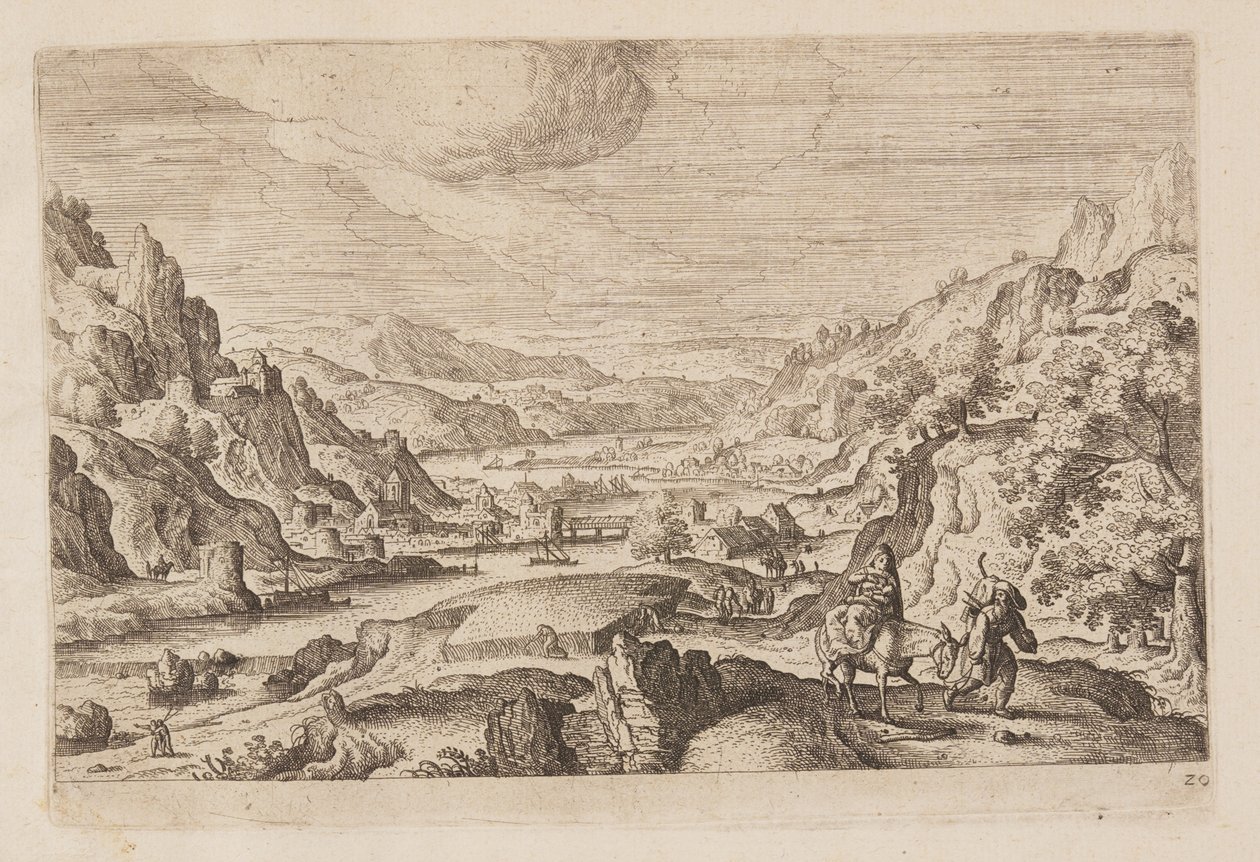 Prato 20, de Paisagens com cenas do Antigo e do Novo Testamento e Metamorfoses de Ovídio de Hans Bol