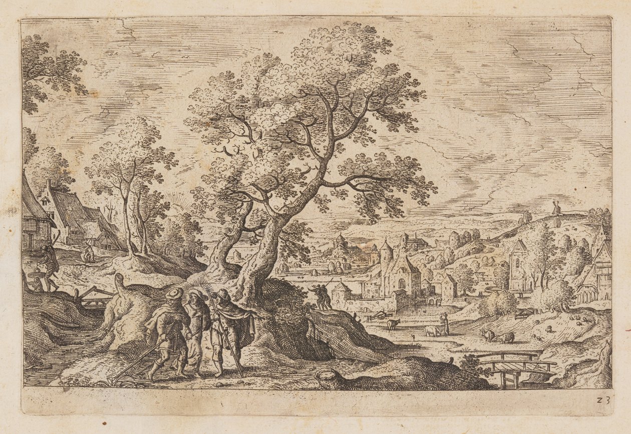 Prato 23, de Paisagens com cenas do Antigo e do Novo Testamento e Metamorfoses de Ovídio de Hans Bol