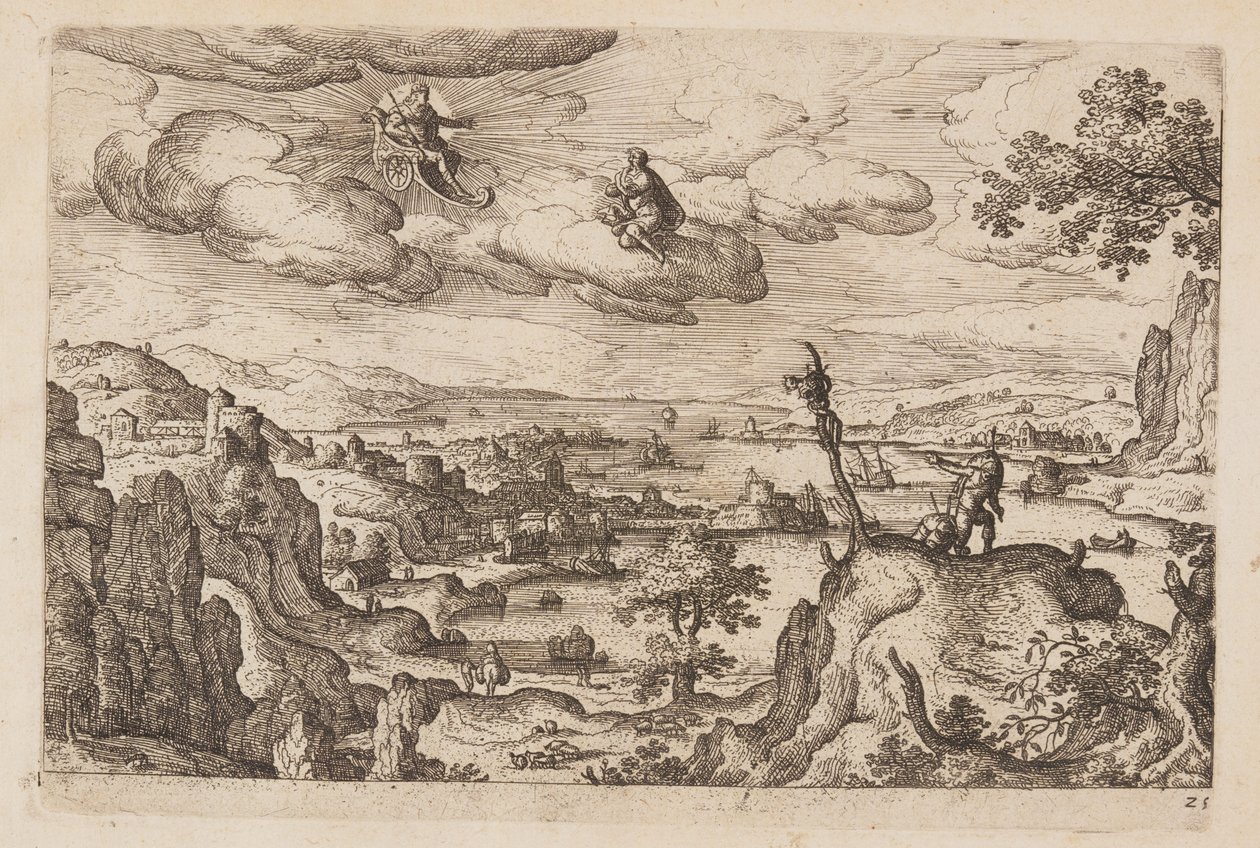 Prato 25, de Paisagens com cenas do Antigo e do Novo Testamento e Metamorfoses de Ovídio de Hans Bol