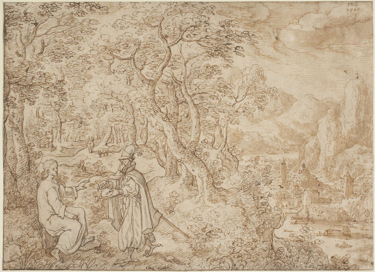 A tentação de Cristo de Hans Bol