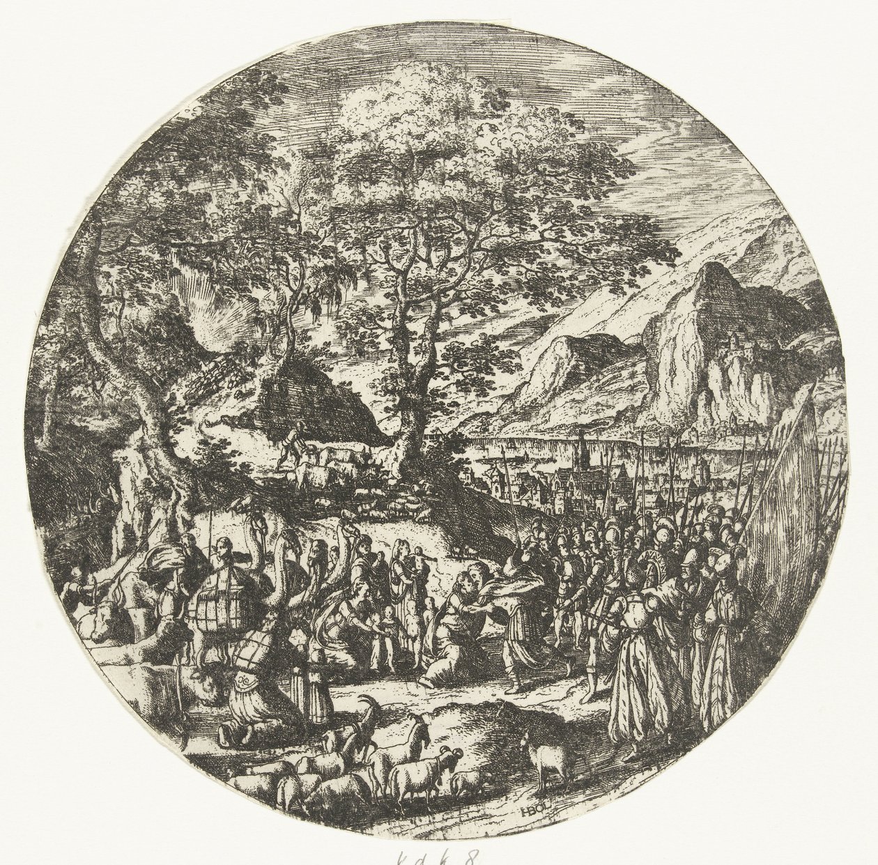 Reconciliação entre Esaú e Jacob de Hans Bol
