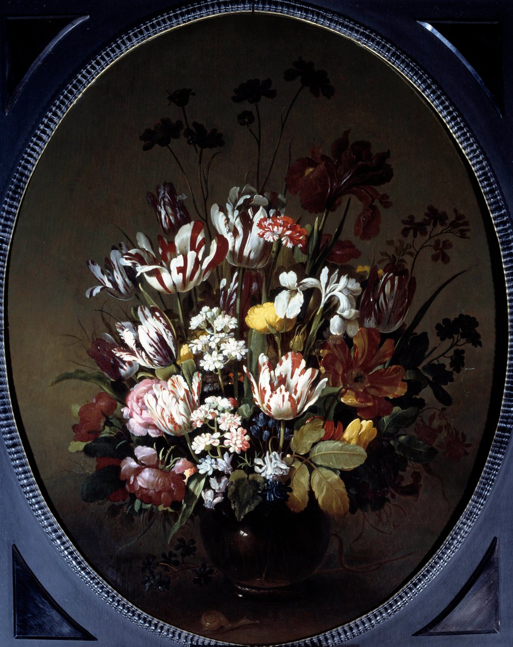 Vaso de flores. Pintura de Hans Bollongier (v.1600-ap. 1644), Ec. Hol. Óleo sobre tela. Dim: 0,83 X 0,68m. Chalon-Sur-Saone, Musee Denon de Hans Bollongier