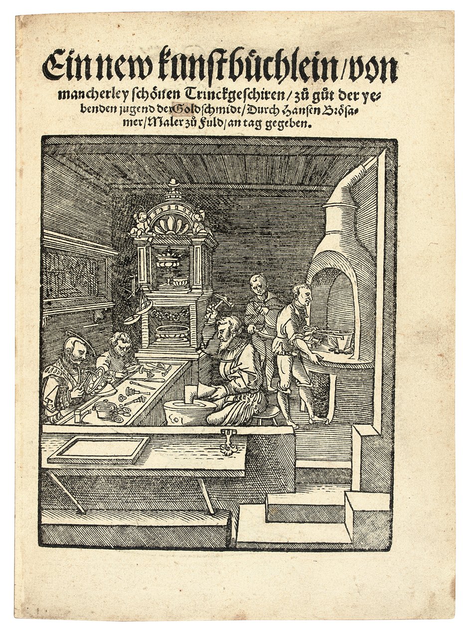 Oficina de ourives, c. 1538 de Hans Brosamer