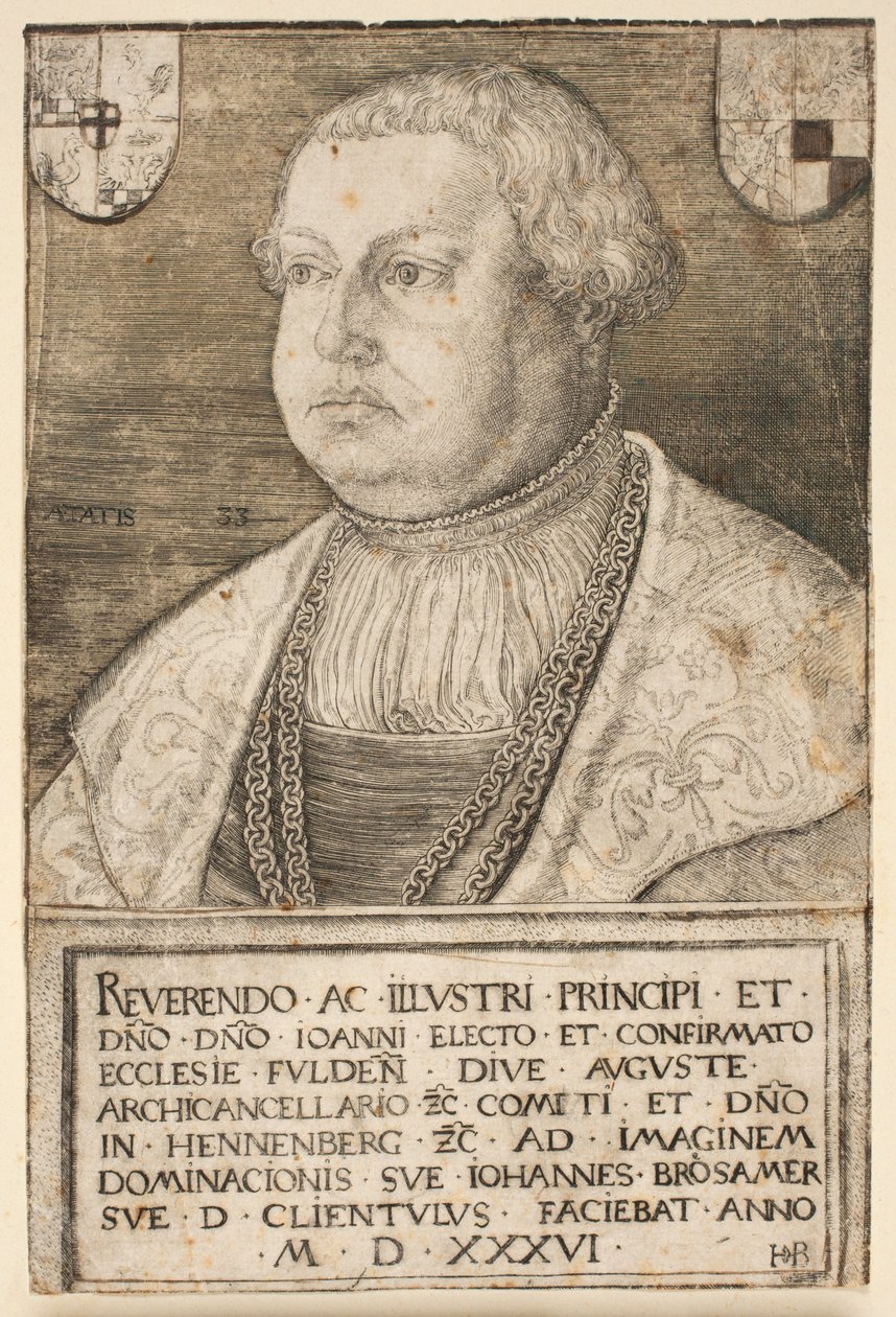 Retrato de Johann von Henneberg de Hans Brosamer