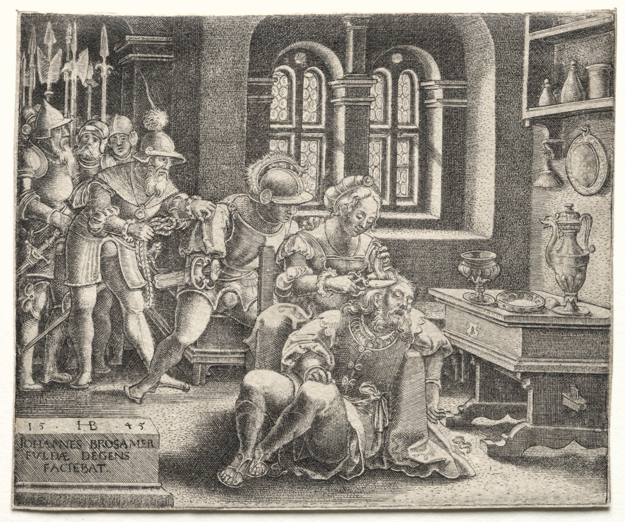 Sansão e Dalila, 1545. de Hans Brosamer