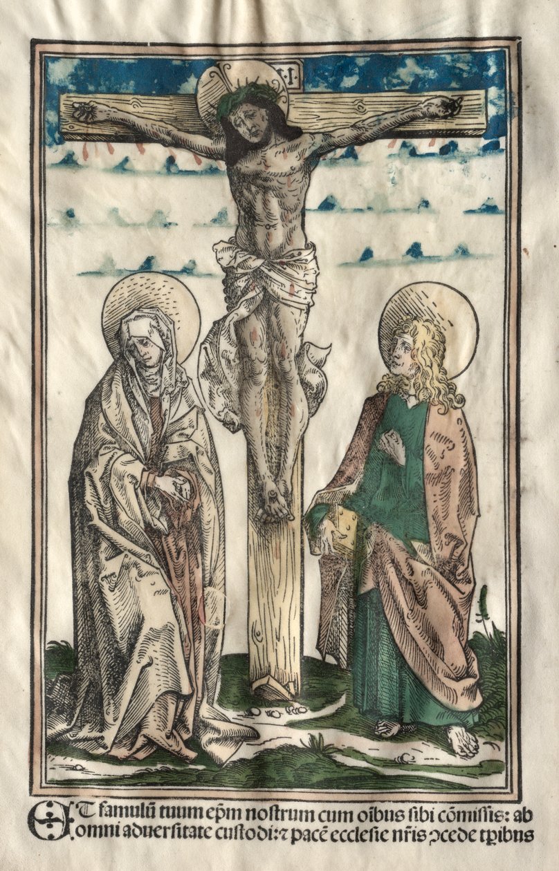 Cristo na Cruz entre Maria e João de Hans Burgkmair