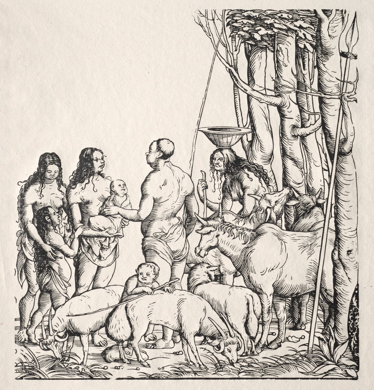Hottentots com rebanho. de Hans Burgkmair
