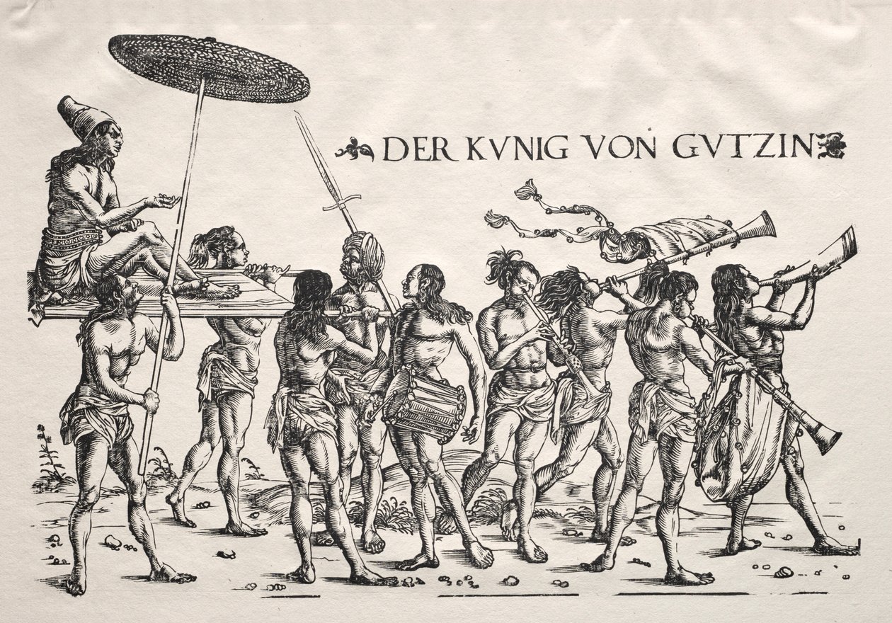 O rei de Cochim. de Hans Burgkmair