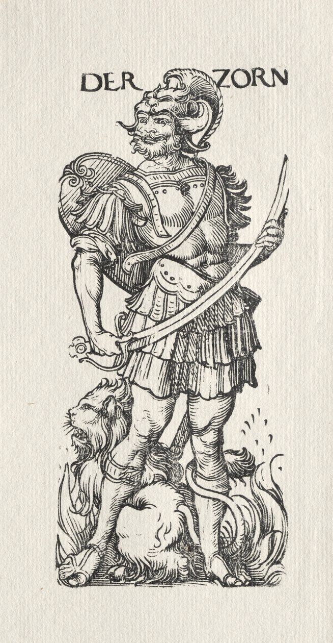 Os Sete Vícios: Ira. de Hans Burgkmair