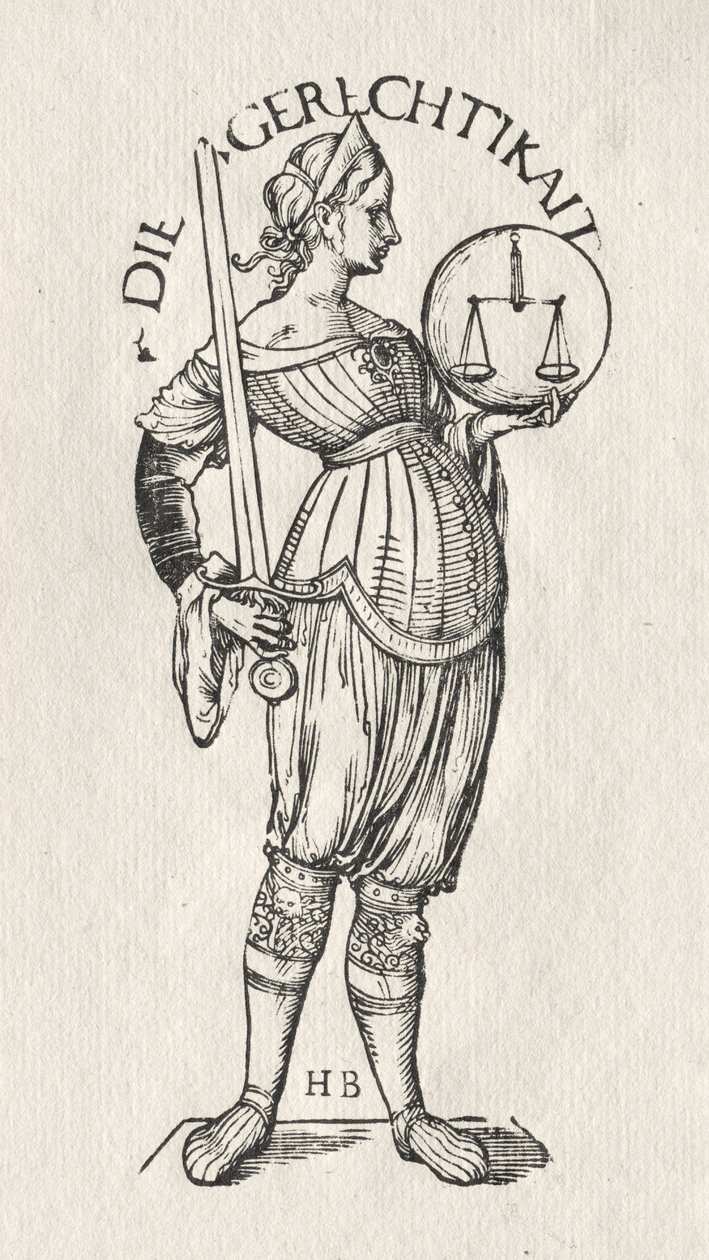 As Sete Virtudes: Justiça de Hans Burgkmair