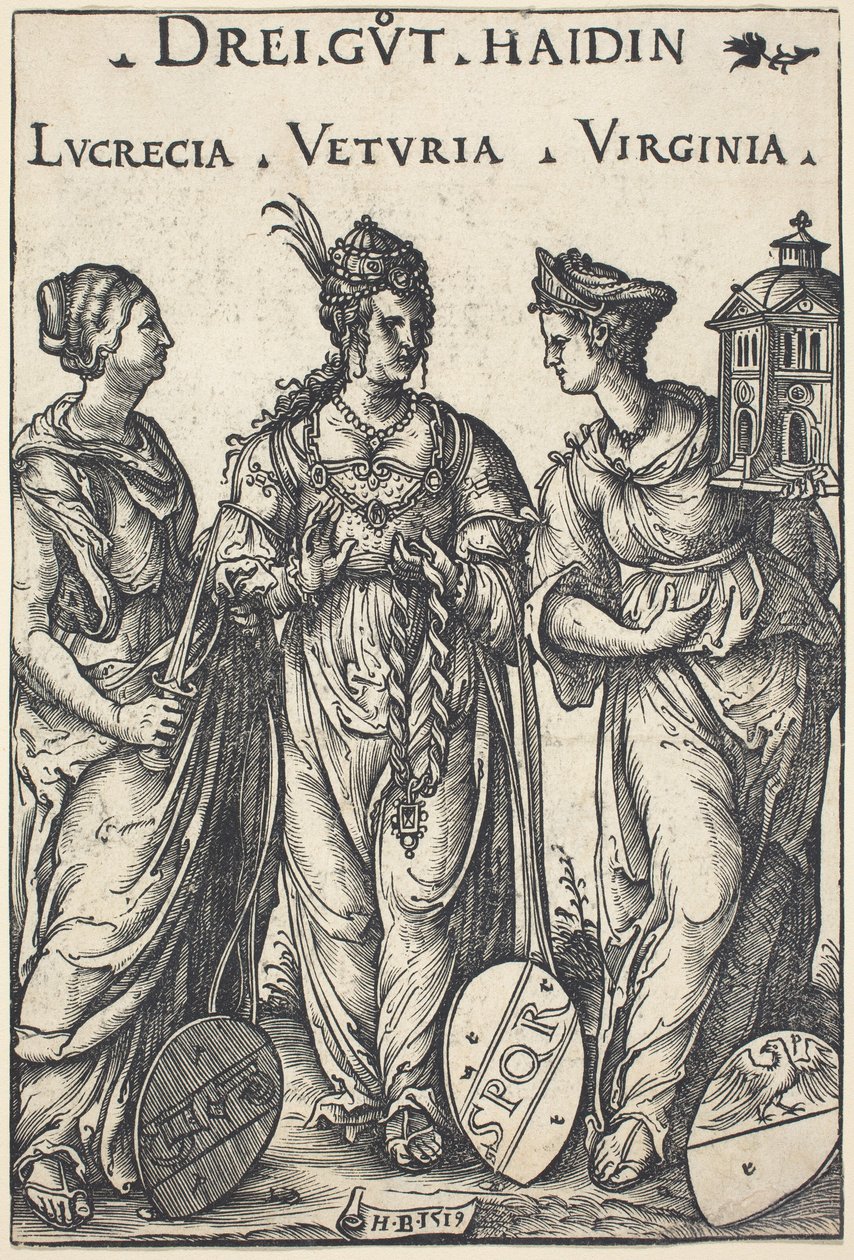 Lucretia, Veturia e Virginia de Hans Burgkmair I