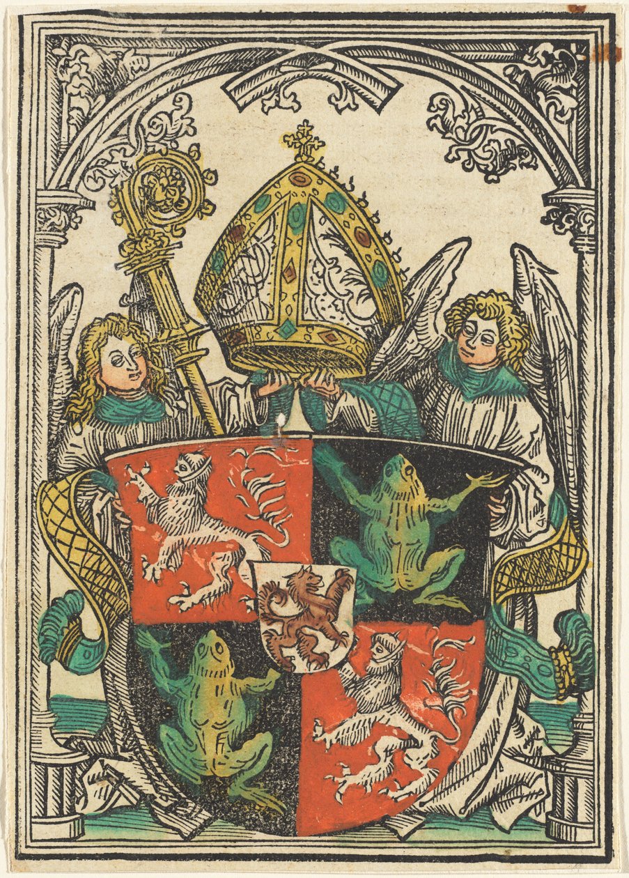 O brasão de Wigeleus von Fröschel, bispo de Passau de Hans Burgkmair I