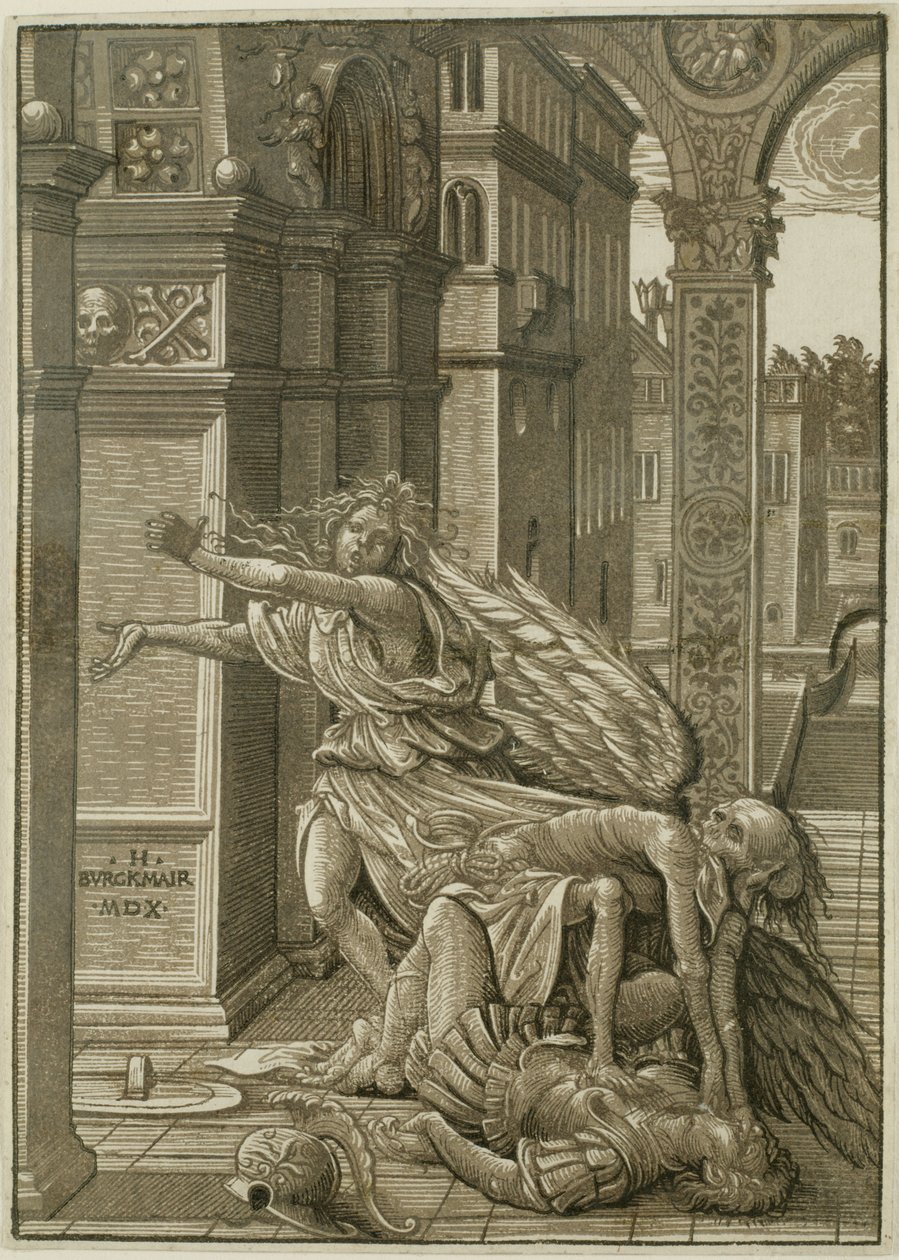 Os amantes surpreendidos pela morte de Hans Burgkmair the Elder