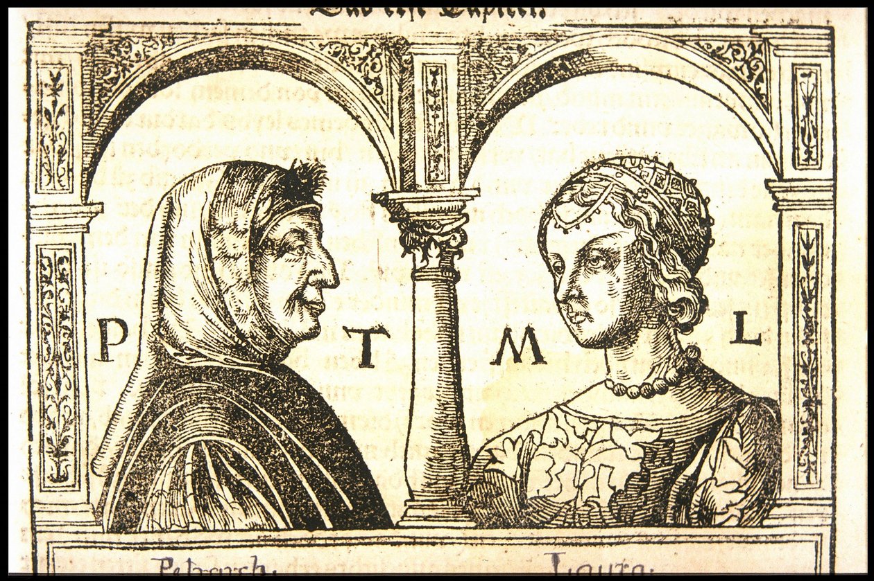 Petrarch e Laura, ca. 1545. de Hans Burgkmair the Elder