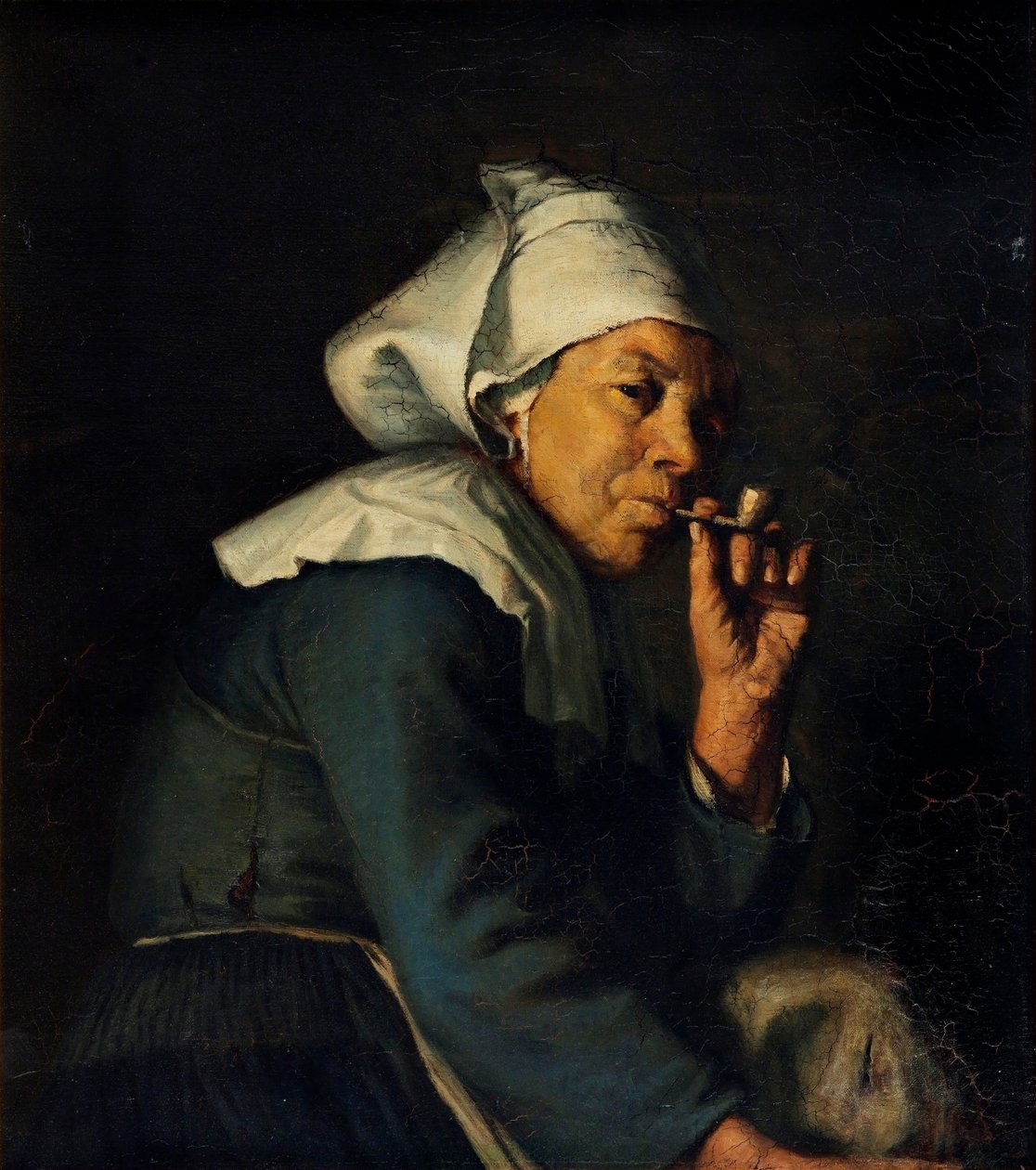 Camponesa da Bretanha, c.1886 (óleo sobre tela) de Hans Christian Koefoed