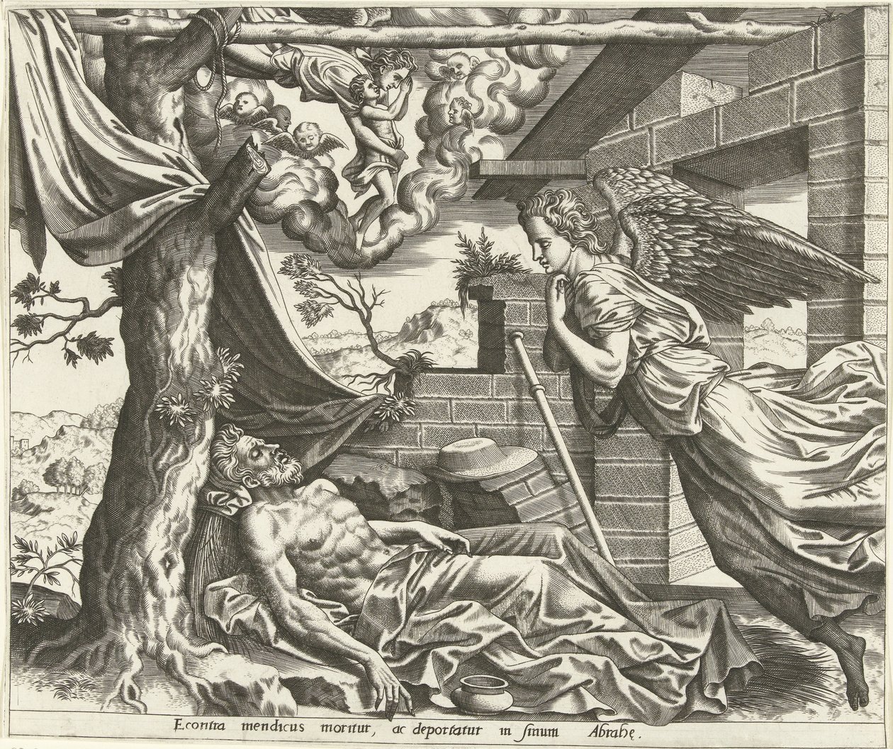 A Morte de Lázaro A História de Lázaro e o Homem Rico (título da série) de Hans Collaert (I) (possibly)