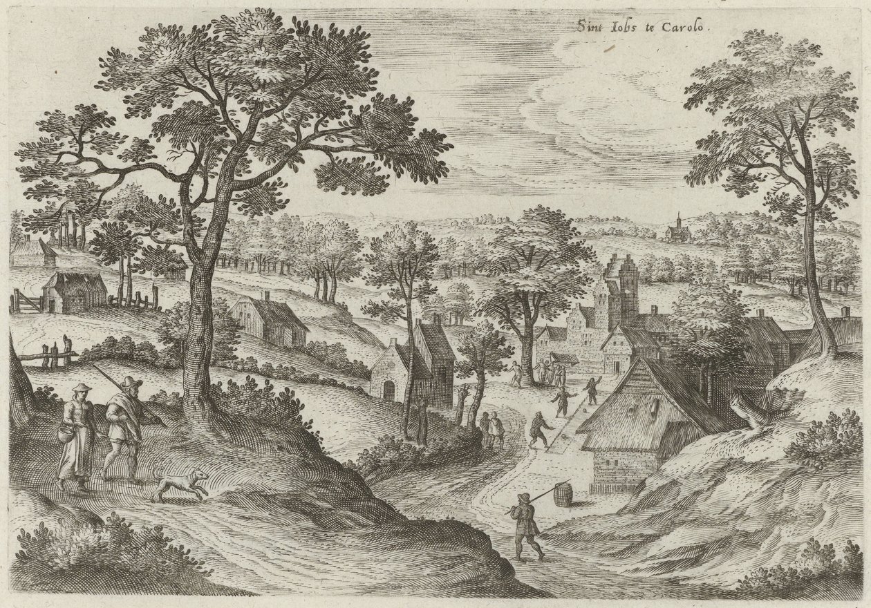 Vista da igreja de São Job e do castelo de Carloo de Hans Collaert (I)
