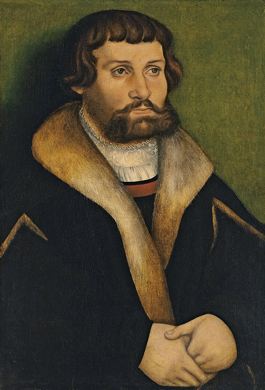 Retrato de um homem barbudo de Hans Cranach