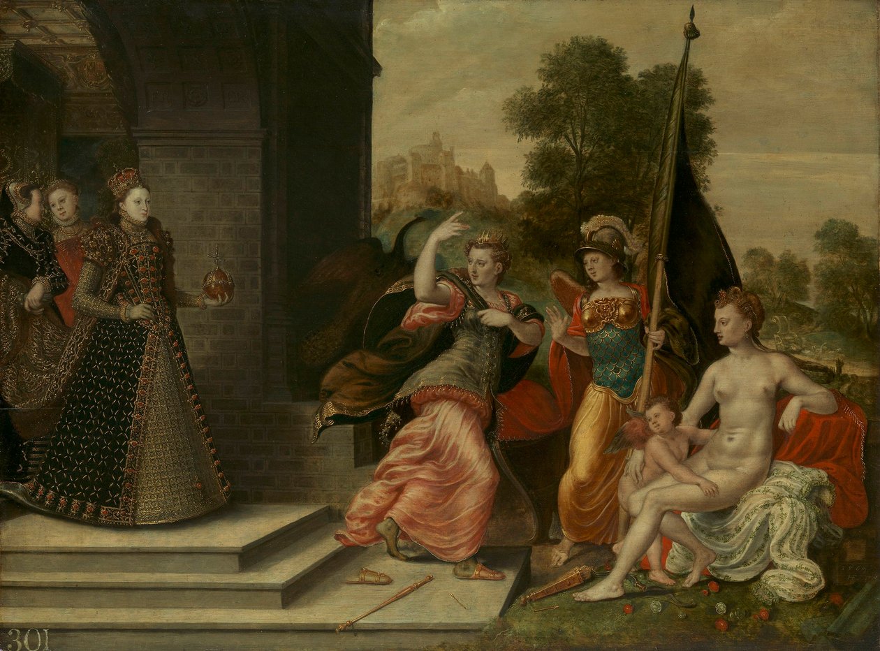 Isabel I e as três deusas de Hans Eworth