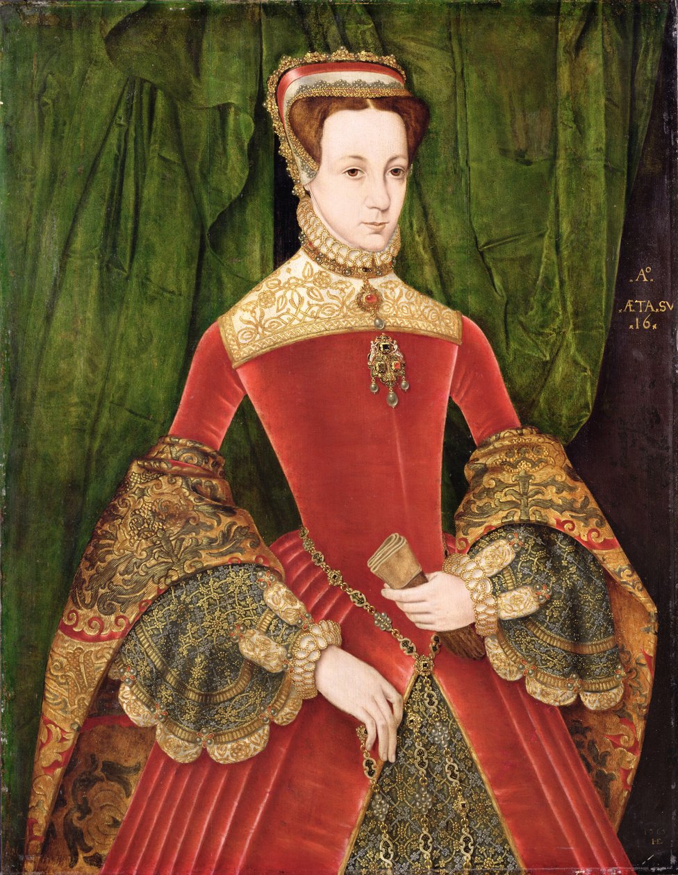 Retrato de uma mulher, de 16 anos, anteriormente identificada como Mary Fitzalan, duquesa de Norfolk de Hans Eworth or Ewoutsz