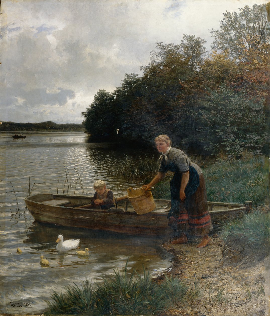Idílio em Wolgastsee de Hans Gude