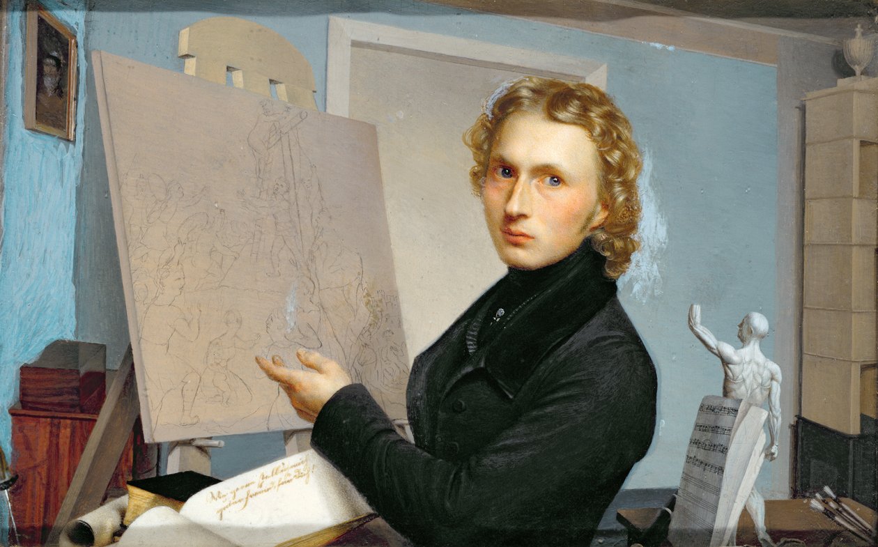 Auto-retrato, 1822 de Hans Heinrich Porth