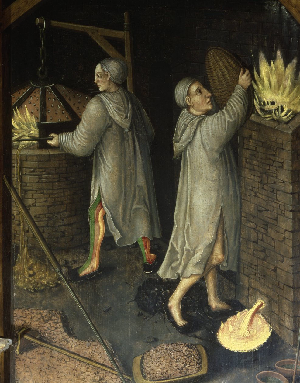 Detalhe da paisagem de mineração, 1521 de Hans Hesse