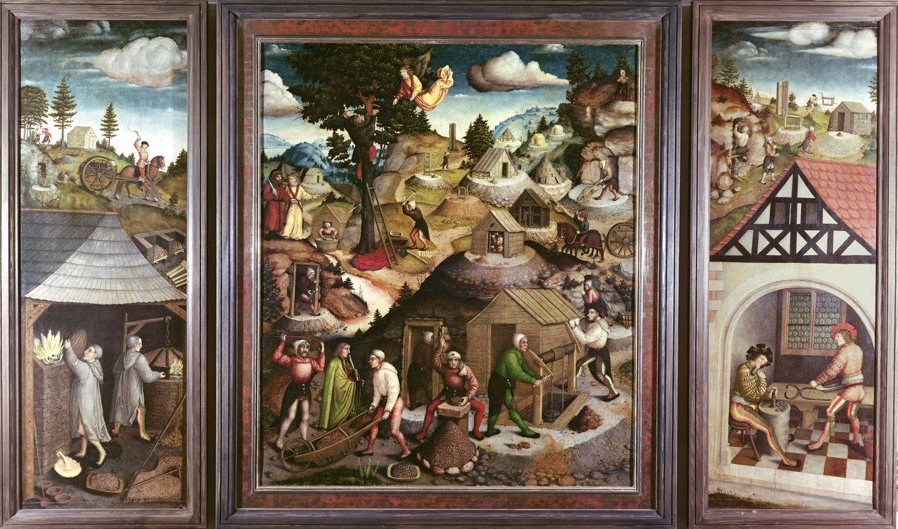 Paisagem de mineração, 1521 de Hans Hesse