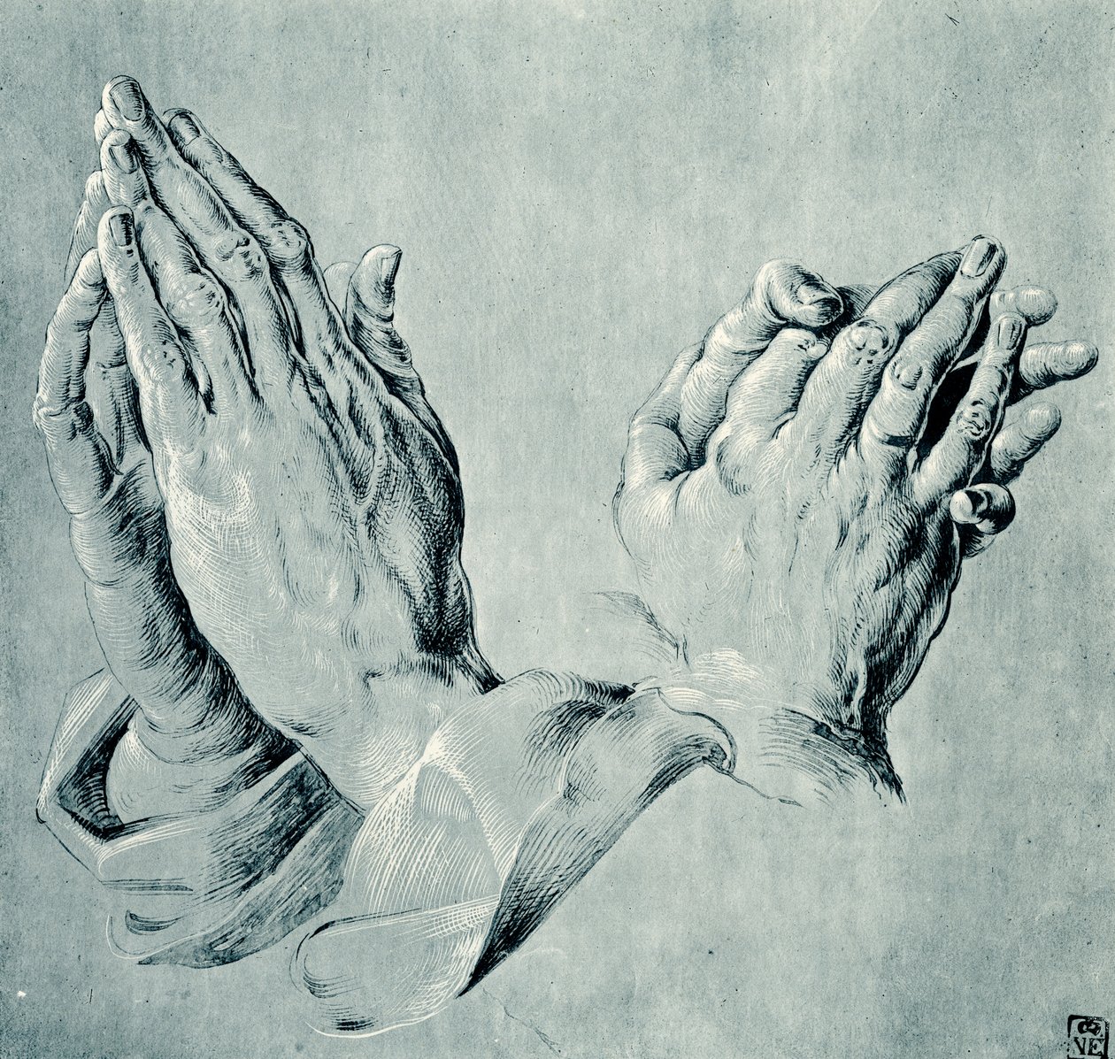 Estudos de mãos depois de Dürer de Hans Hoffmann