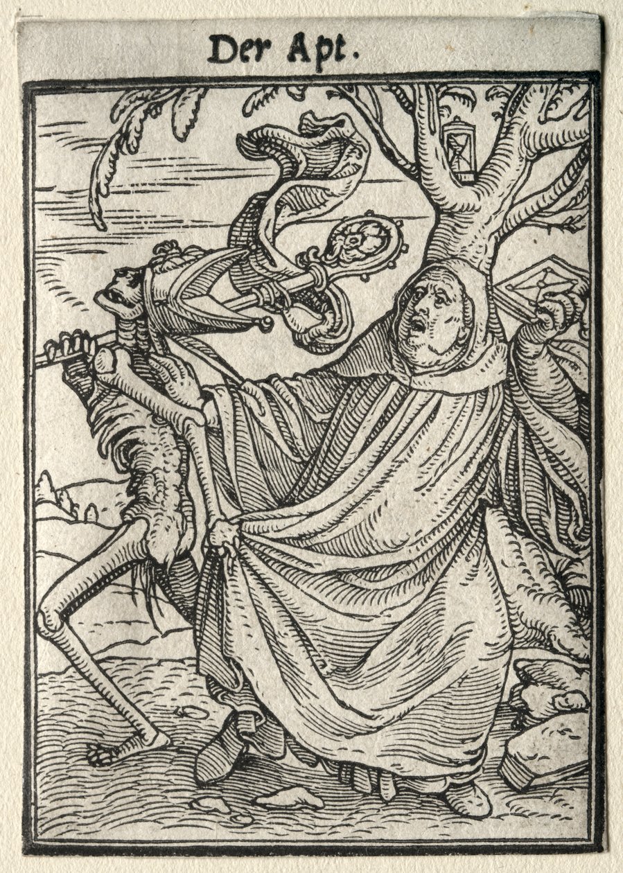 Dança da Morte: O Abade de Hans Holbein