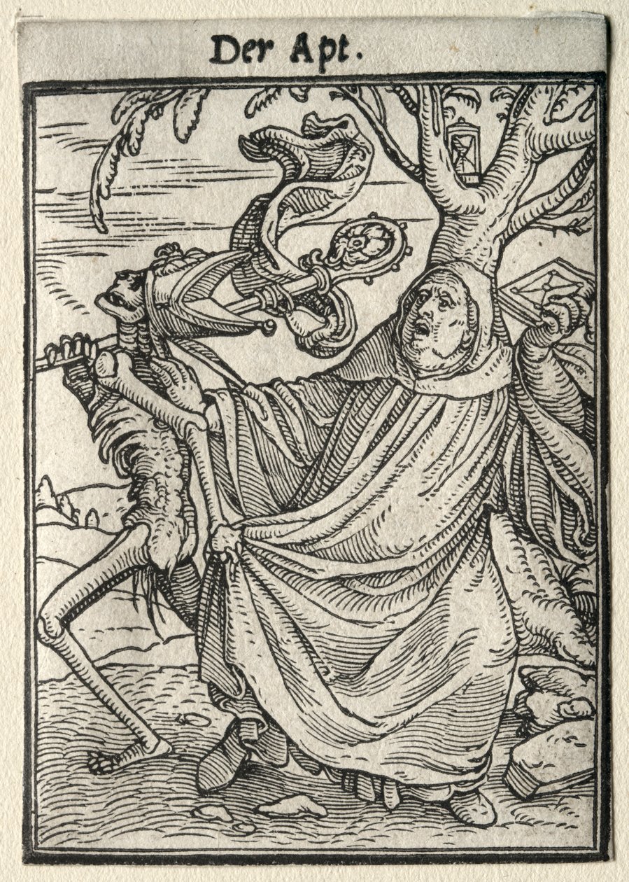 Dança da Morte: O Abade. de Hans Holbein