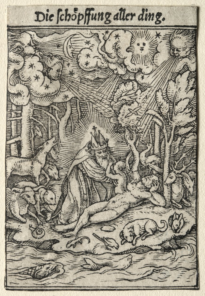 Dança da Morte: A Criação. de Hans Holbein