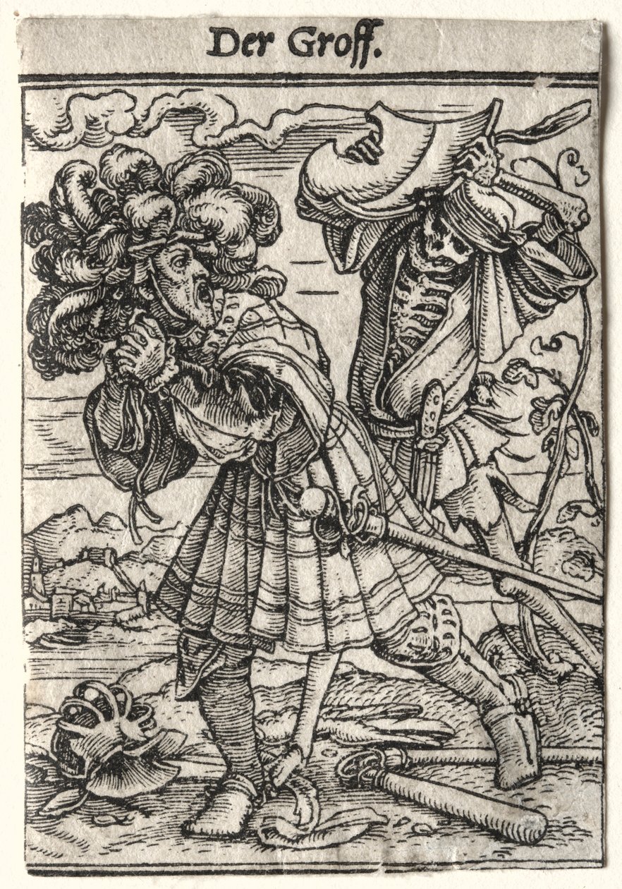 Dança da Morte: O Conde, c. 1526 de Hans Holbein