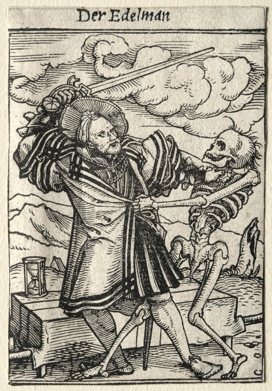 Dança da Morte: O Nobre. de Hans Holbein