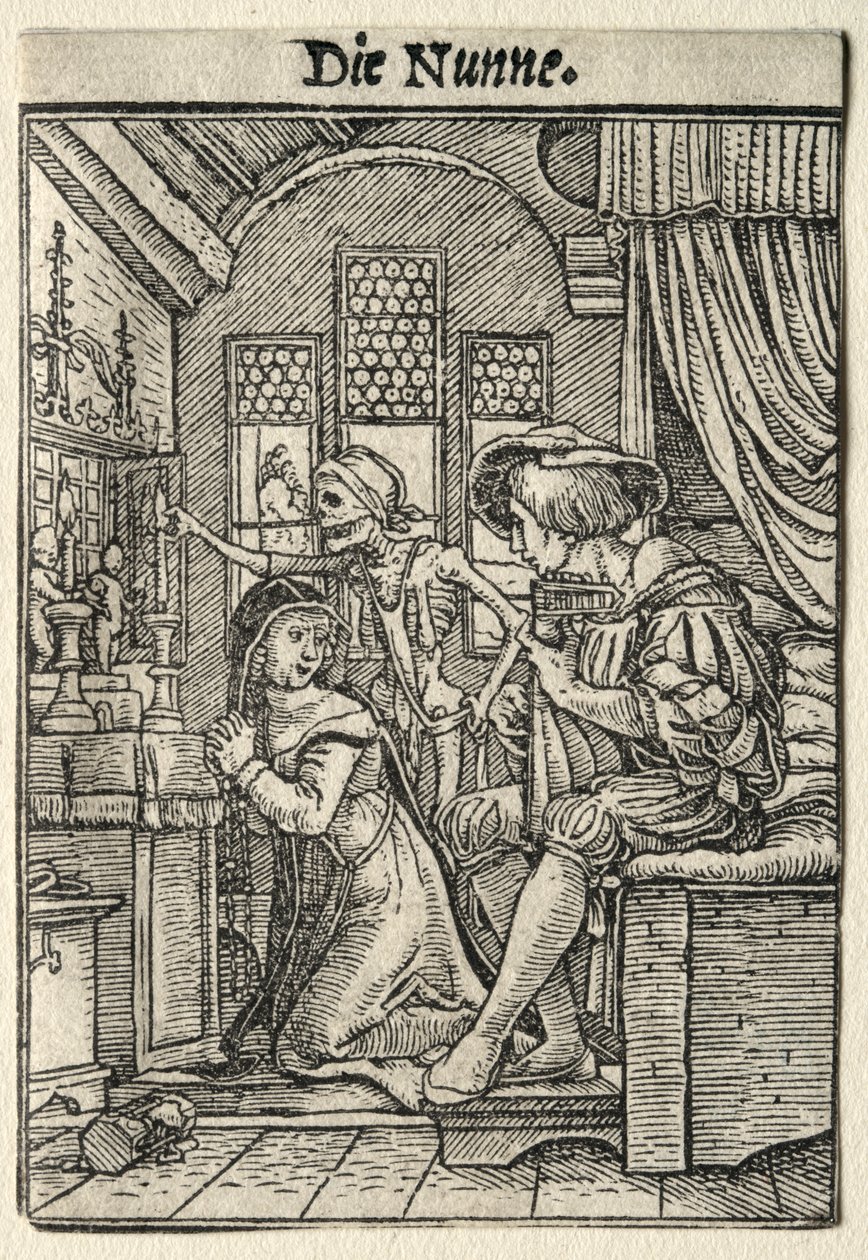 Dança da Morte: A Freira. de Hans Holbein