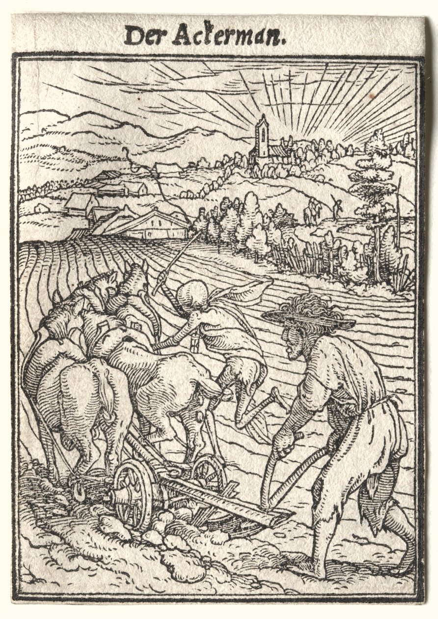 Dança da Morte: O Arado. de Hans Holbein