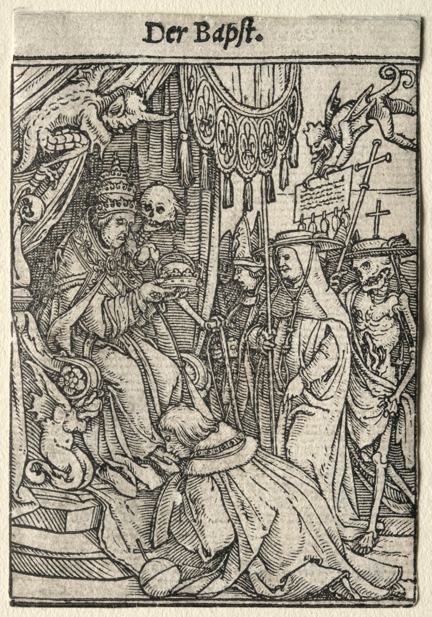 Dança da Morte: O Papa de Hans Holbein